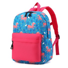 BEFUNIRISE - Mochilas para niños pequeños y niñas con correa para el pecho, Unicorn rosa, Una talla, Mochila preescolar