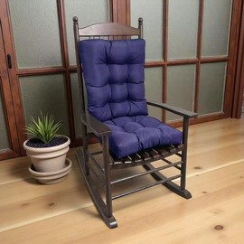 psmacra Rocking Chair Cushion, Set of Thicken Seat & Back Chair Cushions，Soft Thickened Patio Chair Cushions for Indoor/Outdoor (Black)