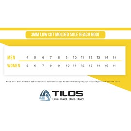 Tilos 3mm Low Cut Molded Vulcanized Sole Beach Boot - Robust Protection Against Sharp Stones and Rough Surfaces