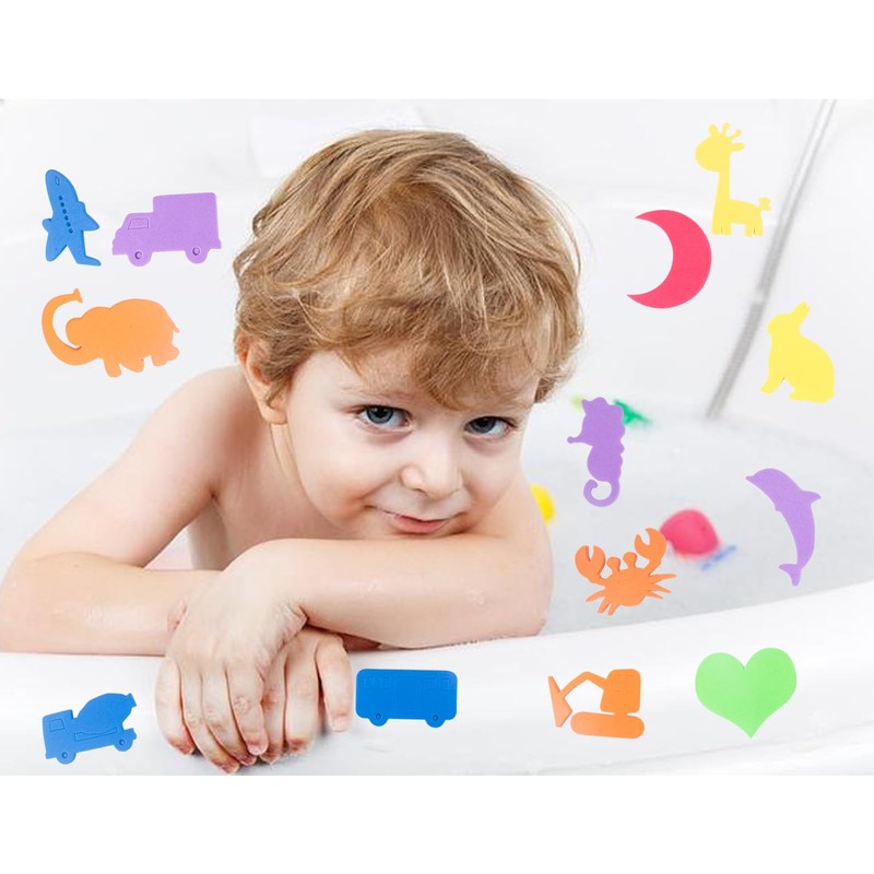 AYNKH 30 Pcs Foam Bath Animals And Vehicles And Graphics