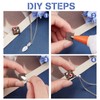 PH PandaHall 1 Box 100pcs Leaf Shape Tibetan Style Glue-on