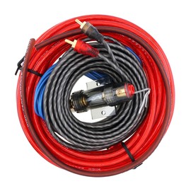 MOCNT Car Amplifier Wiring Kit Car Audio Amplifier Installation Kit 8Gauge GA AWG 1800W Audio Subwoofer Amplifier Wire RCA Power Cable Speaker Wire AGU Fuse Holder