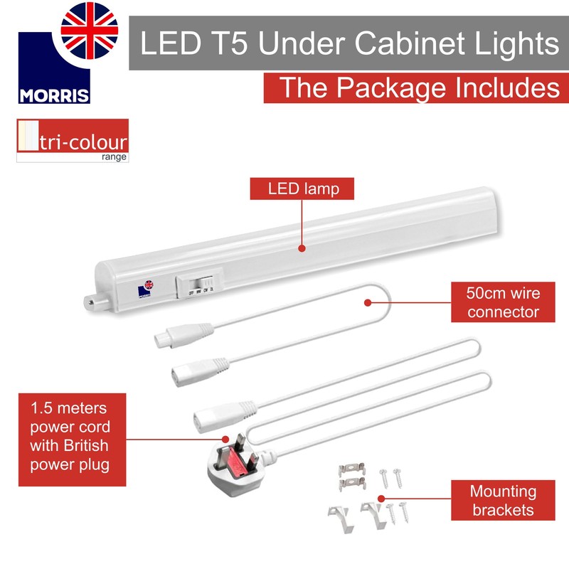 Morris LED Under Cabinet Light Linkable 3 Colours in 1