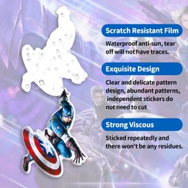 12 Stück Avenges Sticker, 3d Puffy Sticker Aufkleber Wasserfest, Sticker S-uper Helden Jungen, Sticker Set Kinder Mitgebsel Kindergeburtstag für Skateboards, Bottle, Tablets, Schultaschen, Türen