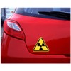 Samunshi® Warning Triangle Radioactive Sticker 20 x 17.5 cm Multi-Coloured