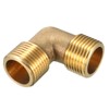 sourcing map Brass Elbow Pipe Fitting 90 Degree 3/8 PT