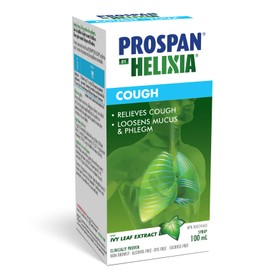 Prospan 100mL By Helixia - Ivy Leaf Extract - Relieves Cough, Loosens Mucus & Phlegm