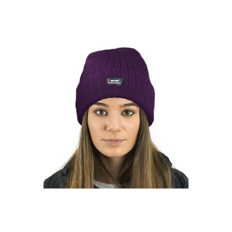 RockJock Ladies Womens Warm Winter Lined Beanie Hat with R40