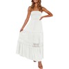 ZESICA ZESICA Women's 2024 Summer Bohemian Strapless Off Shoulder Lace