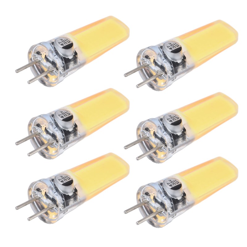 6PCS GY6.35 Bulb 5W COB Light Bulb 500lm Silicone Ceiling
