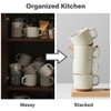 COIKZLY 10OZ Small Coffee Mugs with Stripe Patterns Set of