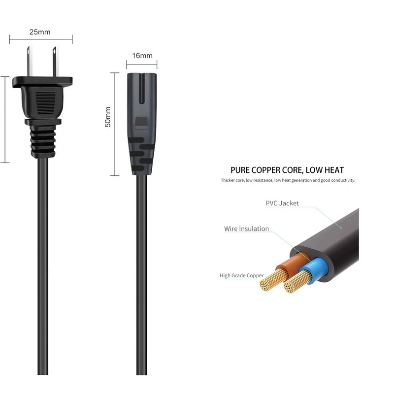 ZLLITONS 6 Feet AC Power Cord for Lift Chair or