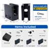 Muzata 8Pack Adjustable Glass Clamp for Thickness 5/16"-1/2"(8mm-12mm) Black Square
