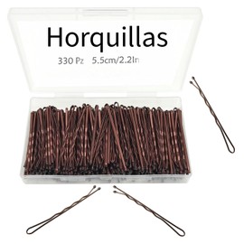 Triko Set de 330 Horquillas para Cabello, Pasadores para Cabello Mujer de 2.2 Pulgadas, Pin de Alta Calidad para Niñas, Niños y Mujeres, Ideal para Todo Tipo de Cabello (Café)