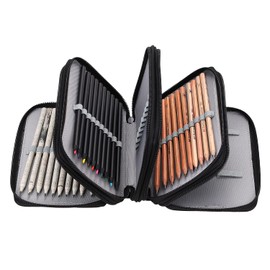 Large Capacity Colored Pencil Storage Case Multi-Layer Pencil Case with 72 Slots Handheld Pen Holder Pouch Stationary Organizer for Artist Students Teens Boys Girls