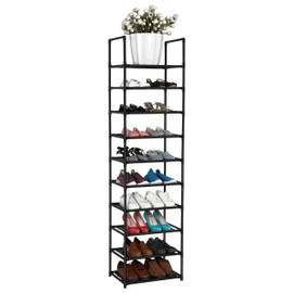 FIDUCIAL HOME 10 Tiers Shoe Rack 20-25 Pairs Sturdy Shoe Shelf