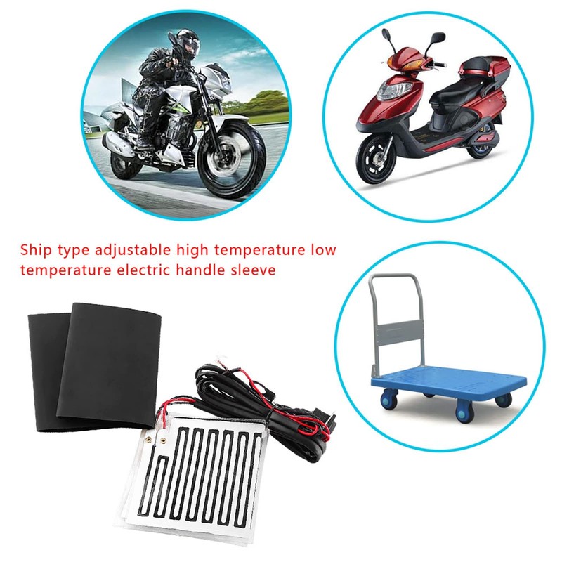 Moofey 12v Heated Motorcycle Grips, Handlebar Pad Fits Universal Grip