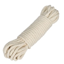 jijAcraft 20M 8MM Thick Macrame Cord, Thick Cotton Rope Garden Twine for Craft, Wrapping, Decoration