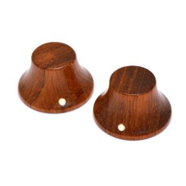 Aftermarket PK-3197-0B0 (2) Bubinga Bell Knobs for Guitar/Bass for 6mm Split Shaft