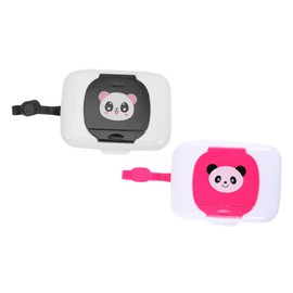 LABRIMP 2Pcs Portable Wipes Holder for Compact Wet Tissue Boxes with Cover Easy Pull Dispenser for Travel Lightweight Wipe Container for Outdoor Use Design