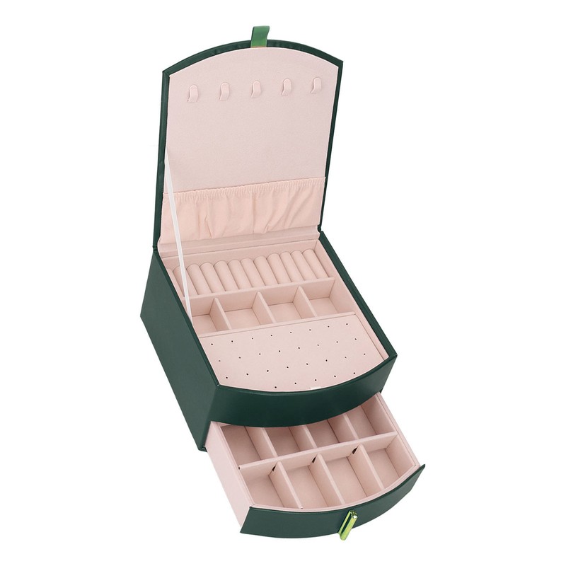 Jewelry Box Double Layer Multifunction High Capacity Jewelry Storage Case