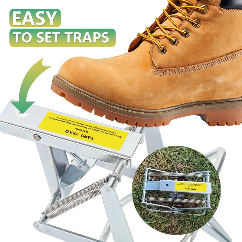 YardYield YardYield Mole Trap,Reusable Mole Gopher Trap,Galvanized Steel Mole Scissor