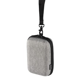 Hama Kameratasche „Ambato“ (kleine Fototasche für Kompaktkamera 6,5 x 4,5 x 11 cm, Hardcase für Wandern, Fahrrad, Trekking, Hartschale mit Gürtelschlaufe, zum Umhängen, Karabiner für Rucksack) gelb