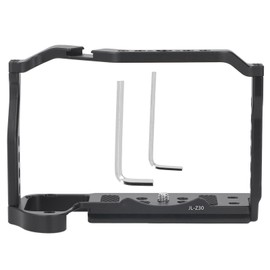 JLwin Camera Cage Aluminum Alloy 1/4 Inch 3/8 Inch Screws Cold Shoe Expansion for Arca Quick Release Hollow Design DSLR Camera Cage for Z30