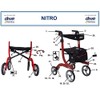 Replacement Parts for Drive Nitro Aluminum Rollator, (7. Bag -