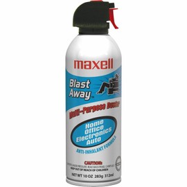Maxell 190025 Canned Air, Nonflammable, 10 oz.