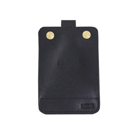 MKC Minimalist Slim Leather Wallet with Pull Tab, Unisex All-In-One Key Holder and Card and Cash Organizer, 2.75 x 4 x 0.3 in - Black