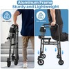Walkers for Seniors, 4 Wheel Rollator Walker with Seat Supports