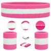 ONUPGO Sweatband Set Sports Headband Wristband Set Sweatbands Terry Cloth