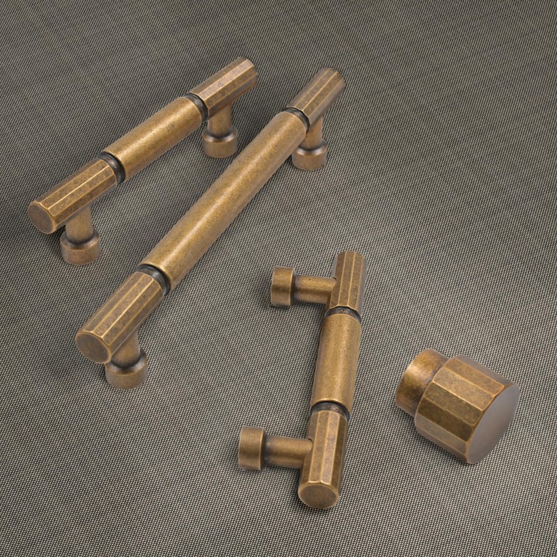 Alzassbg Antique Brass Cabinet Pulls, 3 Inch Hole Centers, Zinc