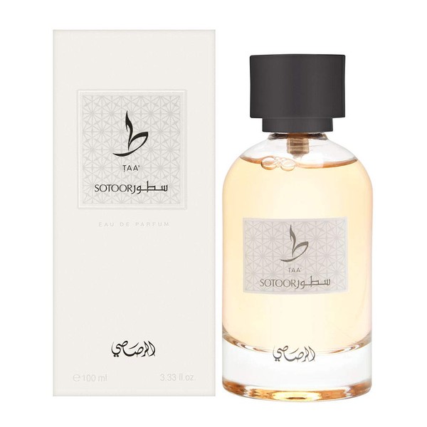 Sotoor Taa EDP - Eau De Parfum 100 ML (3.8 oz) | Elegant Unisex Fragrance | Fresh Aquatic-woody accord with spicy notes | Modern Arabian Scent | by RASASI Perfumes