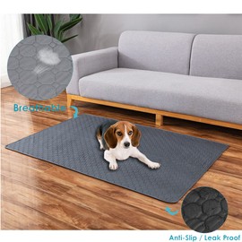 iDopick 2 Pack Washable Pee Pads for Dogs 70x50cm Reusable Waterproof Potty Training Mats Non-Slip for Puppy Playpen, Whelping Box, Kennel,Indoor Potty Training,Whelping, Incontinence, Travel