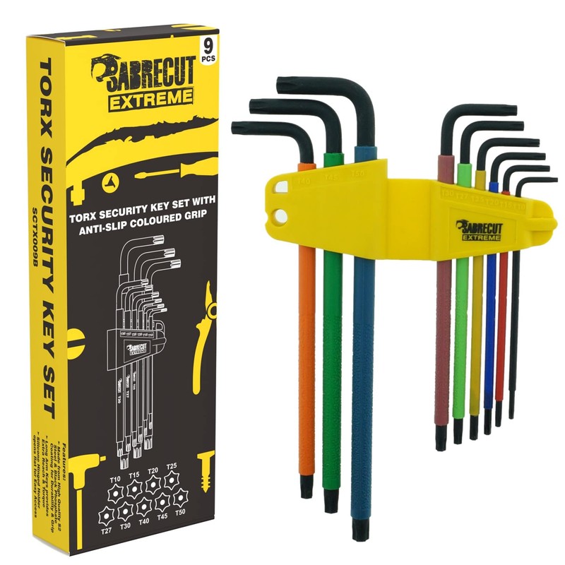18 Piece SabreCut SCTGKB1 Soft Grip Comfort Extra Long Black
