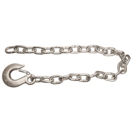 Buyers Products B03835SC Class 4 Trailer Safety Chain with Forged Slip Hook, Zinc Plated, 35" Chain, 3/8" Chain Diameter, 30 Proof Coil, 10,000lb MGTW, Heavy Duty Commercial Binder Chain