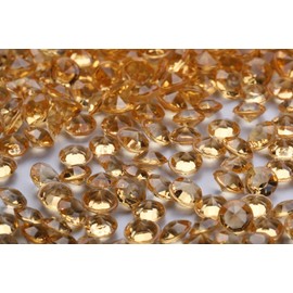 Angzhia 5000 pcs/Pack Wedding Table Scatter Confetti Crystals Acrylic Diamonds 6mm 0.236inch Rhinestones for Wedding, Bridal Shower, Vase Beads Decorations (6mm, Champagne,More Gold in Hue)