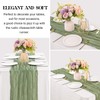 Sage Green 10FT Cheesecloth Table Runner Boho Gauze Fabric Table