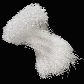 1000PCS Price Tags No Stickers Label Security Thread 13cm Price Tags Clothespins Can Be Used on Clothes (White)