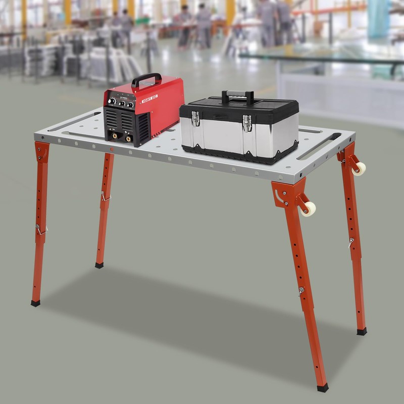 Foldable Welding Table 46" x 18", 1000LBS Capacity Welding Workbench