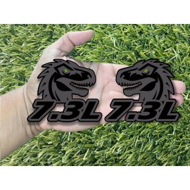 Badge Addictz Lime Green Eye Godzilla Badges Emblem RAGING 7.3 Matte/Black 2 BADGES Aggressive