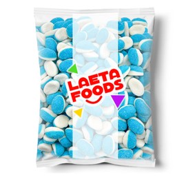 Blue Raspberry Puffs Gummies, It's a Boy Baby Shower Candy (1 Pound Bag)