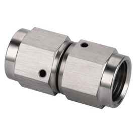 Podavelle 4AN Female to 4AN Female Straight Swivel Stainless Steel Coupler Connector Fitting Adapter