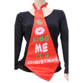Toyland® Giant 57cm 'Kiss Me It's Christmas' Novelty Tie - Christmas Dress Up