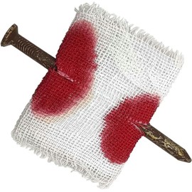 ZhangyiHot 1pc White Scary Prank Toys,Trick Nail,Bloody Fingers Prank Toys,Fake Nail Through Finger Trick Bloody Parts for April Fool Carnival Novelty,Gag and Practical Jokes