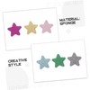 SAFIGLE 12pcs Star Shape Nail File Festive Glitter Files for