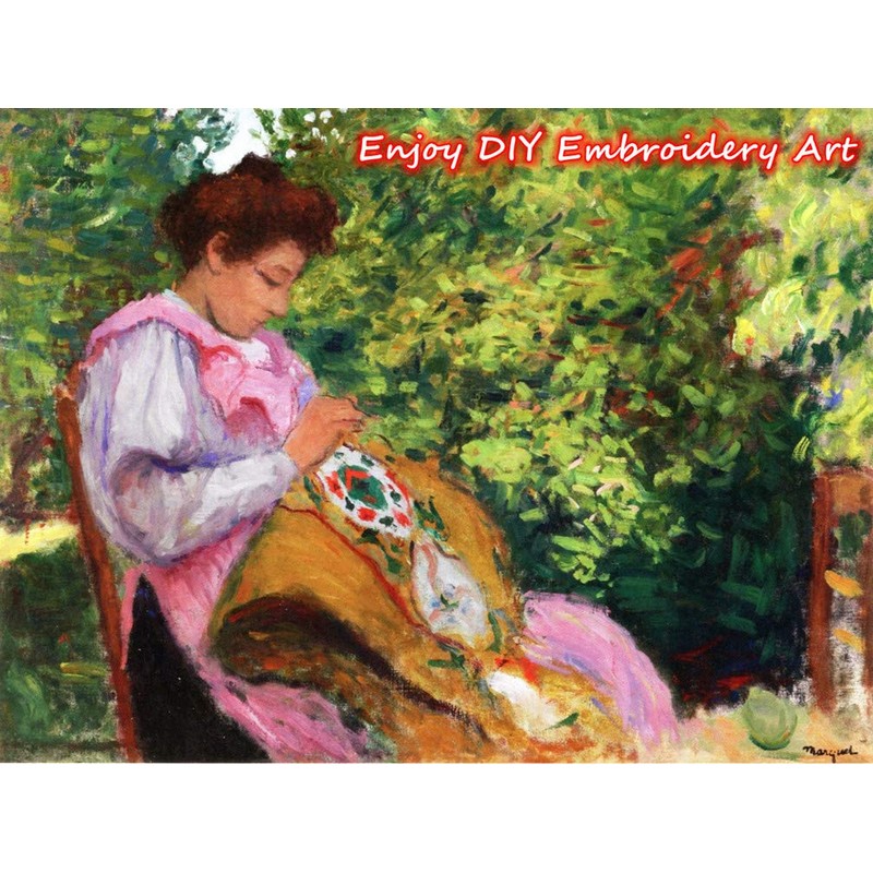 Abillyn Cross Stitch Colorful Flowers Embossed Pattern Starter Kit (Flowers)