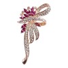 GFM® Vintage Style Brooch with Sparkly Diamantes - A10-Rose Gold